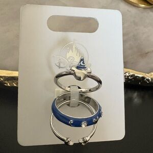 Disney Silver and Blue Enamel Ring